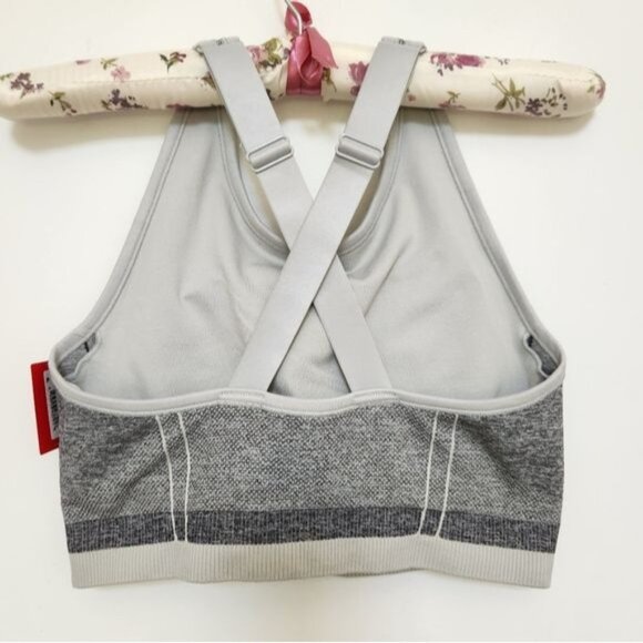 Spanx Seamless Sculpt Sports Bra Size Large Spacedye Cloudy Grey NWT - Picture 7 of 10